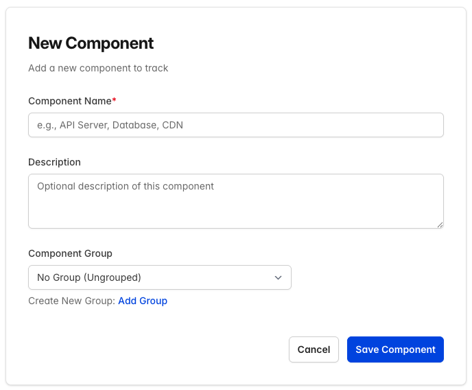Create Component Form